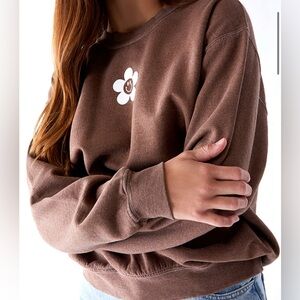 Y2K Daisy Flower Smiley Sweater